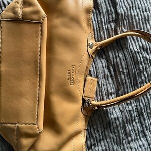 Authentic Coach Camel Leather Bag
